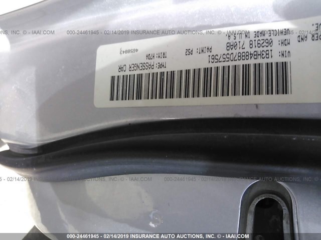 1B3HB48B87D557561 - 2007 DODGE CALIBER SXT SILVER photo 9