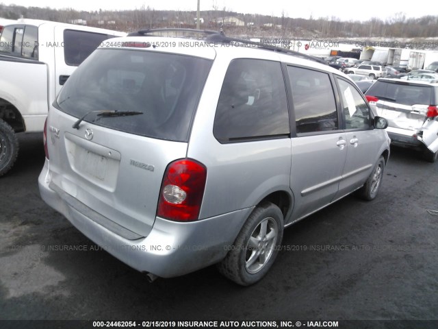 JM3LW28J020325813 - 2002 MAZDA MPV WAGON SILVER photo 4