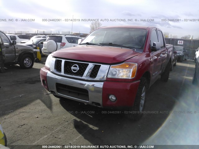 1N6BA0EC7BN320749 - 2011 NISSAN TITAN S/SV/SL/PRO-4X RED photo 2