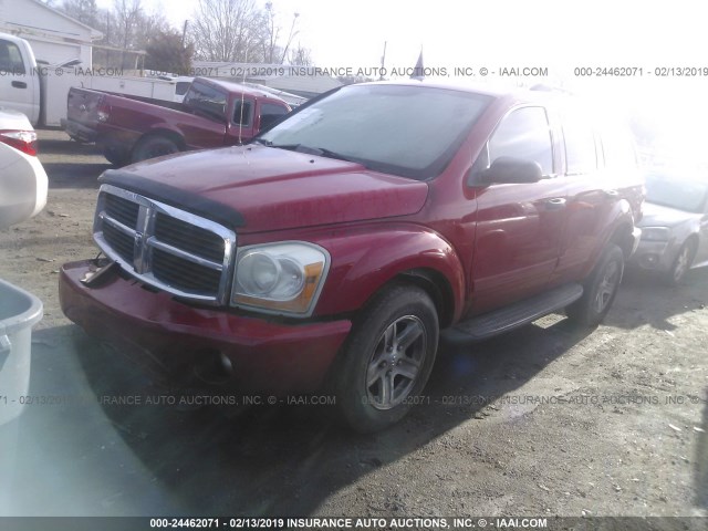 1D4HD48NX5F598510 - 2005 DODGE DURANGO SLT RED photo 2