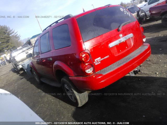 1D4HD48NX5F598510 - 2005 DODGE DURANGO SLT RED photo 3