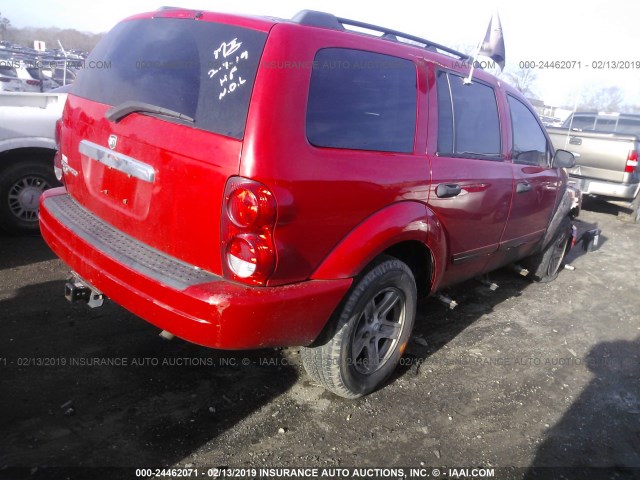 1D4HD48NX5F598510 - 2005 DODGE DURANGO SLT RED photo 4