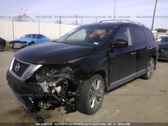 5N1AR2MM8FC649308 - 2015 NISSAN PATHFINDER S/SV/SL/PLATINUM BLACK photo 2