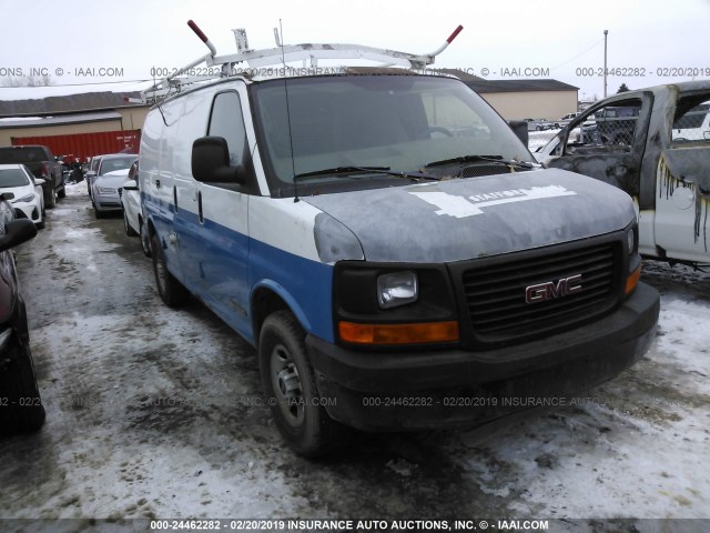 1GTGG25V361214011 - 2006 GMC SAVANA G2500 BLUE photo 1