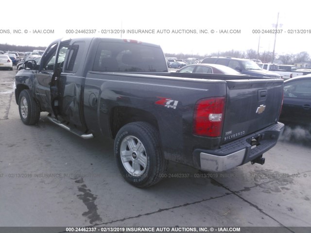 1GCEK29099Z155394 - 2009 CHEVROLET SILVERADO K1500 LT BLACK photo 3