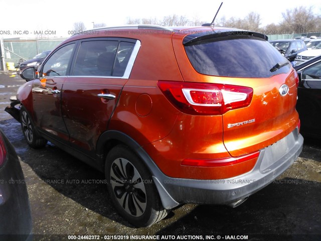 KNDPCCA64B7144820 - 2011 KIA SPORTAGE EX/SX ORANGE photo 3