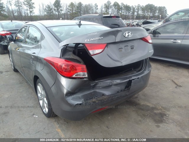 5NPDH4AE7DH436686 - 2013 HYUNDAI ELANTRA GLS/LIMITED GRAY photo 6