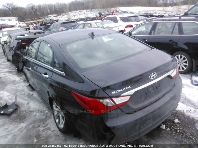 5NPEC4AC6BH148222 - 2011 HYUNDAI SONATA SE/LIMITED BLACK photo 3