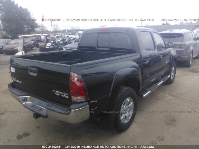 5TEJU62N17Z386622 - 2007 TOYOTA TACOMA DOUBLE CAB PRERUNNER BLACK photo 4