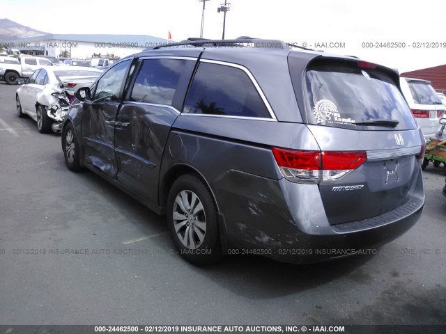 5FNRL5H63EB027898 - 2014 HONDA ODYSSEY EXL GRAY photo 3