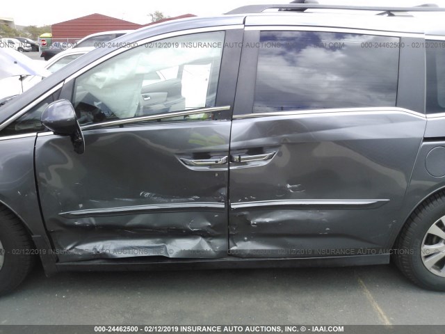 5FNRL5H63EB027898 - 2014 HONDA ODYSSEY EXL GRAY photo 6