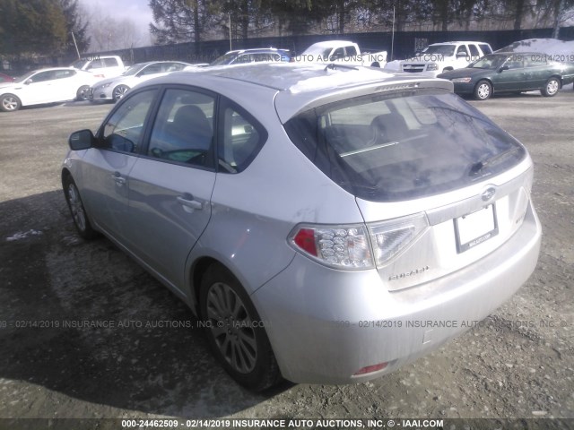 JF1GH60679G814462 - 2009 SUBARU IMPREZA 2.5I PREMIUM SILVER photo 3