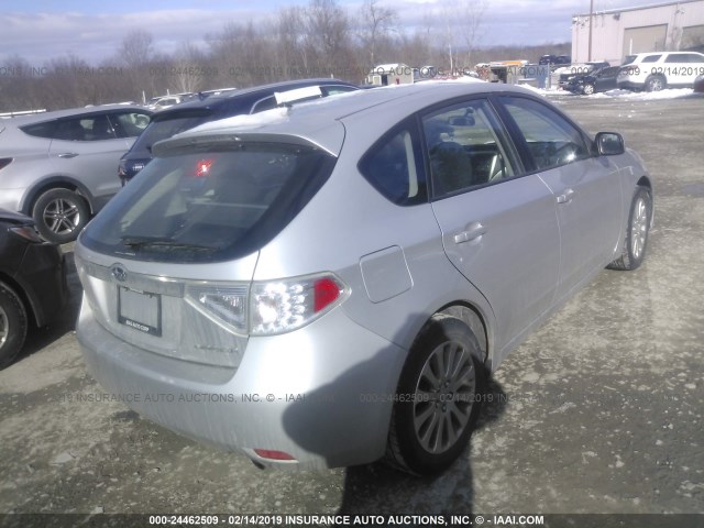 JF1GH60679G814462 - 2009 SUBARU IMPREZA 2.5I PREMIUM SILVER photo 4