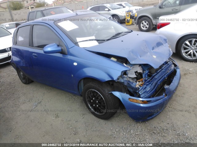 KL1TD66687B733841 - 2007 CHEVROLET AVEO LS BLUE photo 1