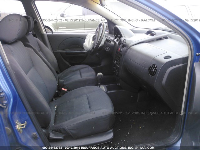 KL1TD66687B733841 - 2007 CHEVROLET AVEO LS BLUE photo 5
