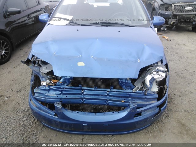 KL1TD66687B733841 - 2007 CHEVROLET AVEO LS BLUE photo 6