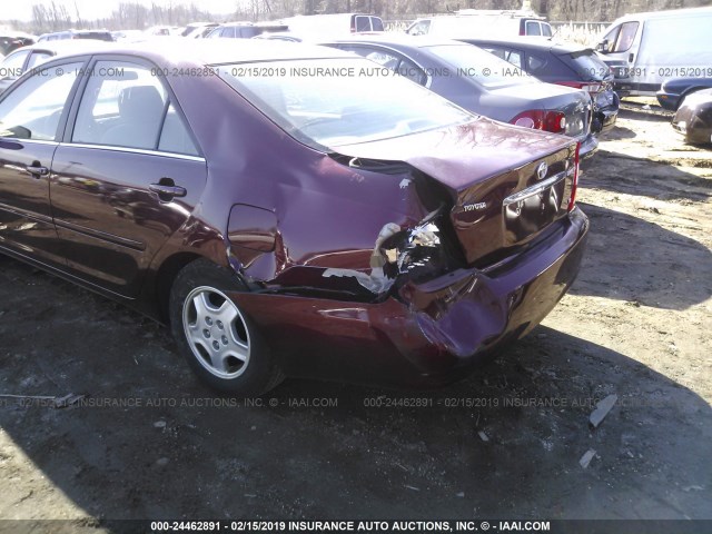 4T1BF30KX2U528694 - 2002 TOYOTA CAMRY LE/XLE/SE BURGUNDY photo 6