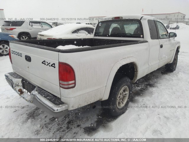 1B7GG22YXXS190803 - 1999 DODGE DAKOTA WHITE photo 4