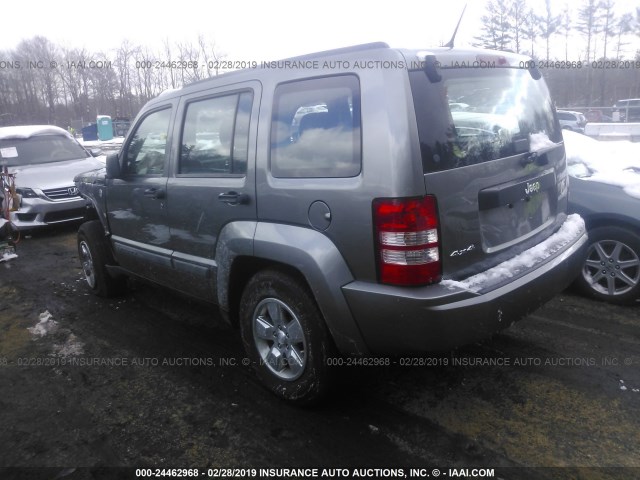 1C4PJMAK0CW150677 - 2012 JEEP LIBERTY SPORT GRAY photo 3