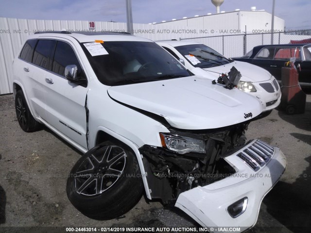 1C4RJECGXEC351322 - 2014 JEEP GRAND CHEROKEE OVERLAND WHITE photo 1