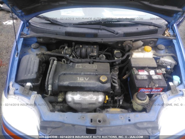 KL1TD66697B793630 - 2007 CHEVROLET AVEO LS BLUE photo 10