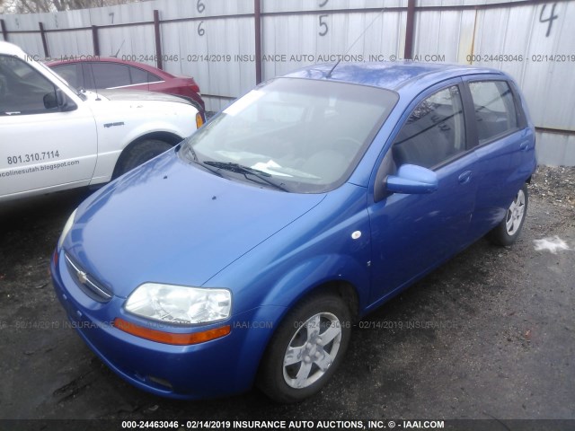 KL1TD66697B793630 - 2007 CHEVROLET AVEO LS BLUE photo 2