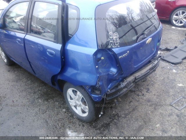 KL1TD66697B793630 - 2007 CHEVROLET AVEO LS BLUE photo 6