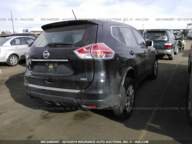 JN8AT2MV2GW152726 - 2016 NISSAN ROGUE S/SL/SV BLACK photo 4