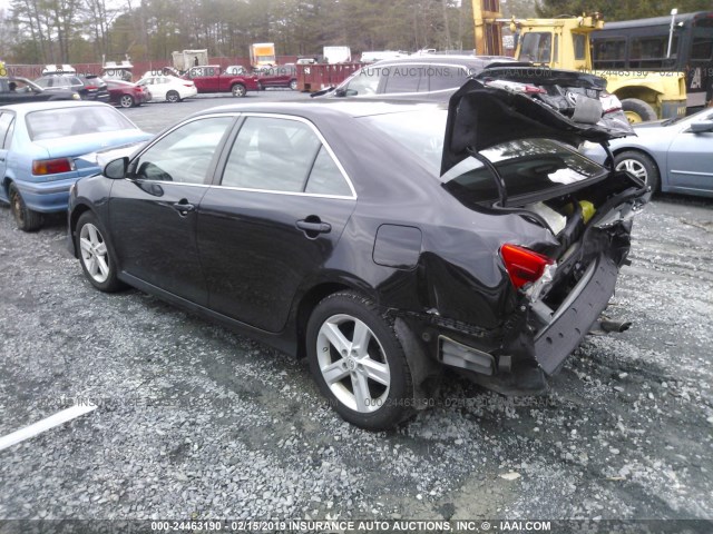 4T1BF1FK7DU654347 - 2013 TOYOTA CAMRY L/SE/LE/XLE BLACK photo 3
