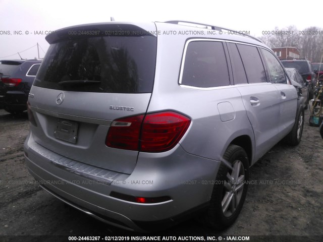 4JGDF2EE0DA146412 - 2013 MERCEDES-BENZ GL 350 BLUETEC SILVER photo 4