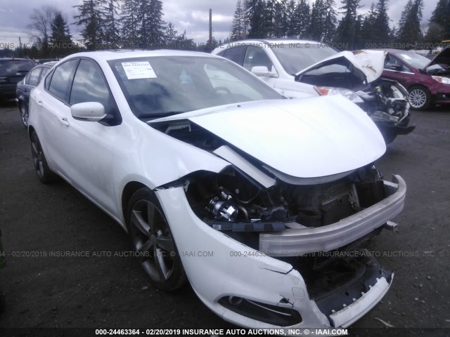 1C3CDFEB4ED677023 - 2014 DODGE DART GT WHITE photo 1