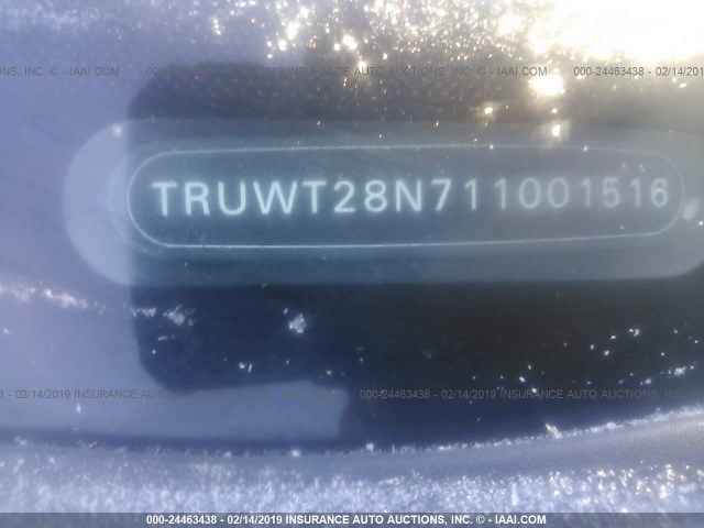 TRUWT28N711001516 - 2001 AUDI TT QUATTRO BLACK photo 9