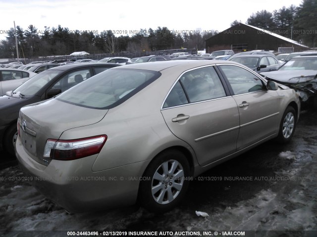 4T1BB46K69U081414 - 2009 TOYOTA CAMRY HYBRID GOLD photo 4