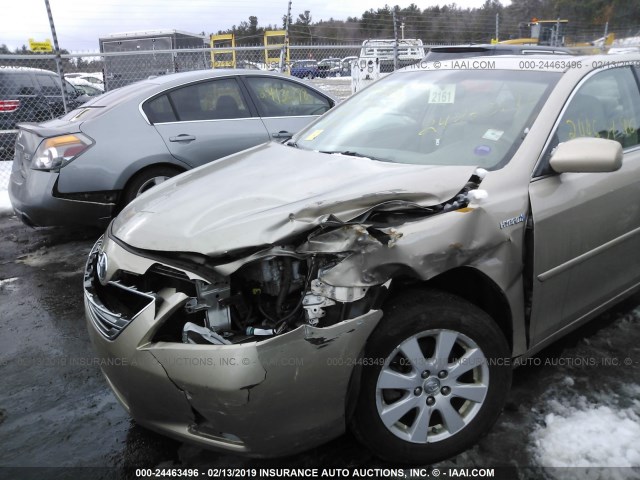 4T1BB46K69U081414 - 2009 TOYOTA CAMRY HYBRID GOLD photo 6