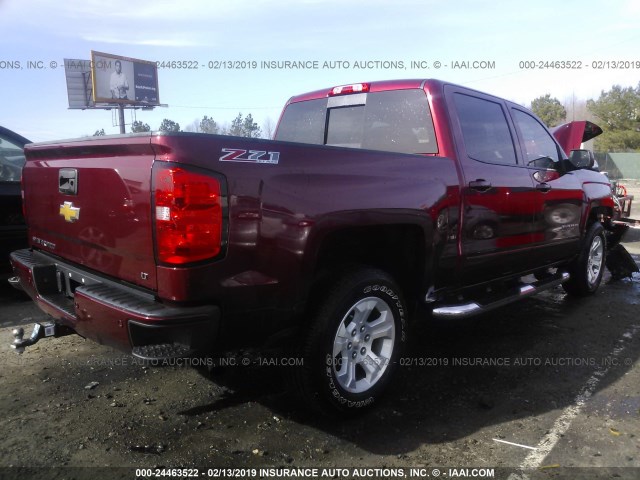 3GCUKRECXHG355221 - 2017 CHEVROLET SILVERADO K1500 LT BURGUNDY photo 4