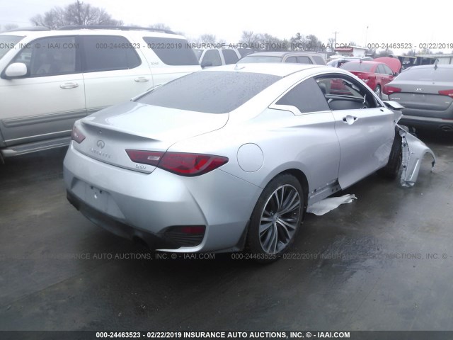 JN1CV7EKXHM110076 - 2017 INFINITI Q60 PREMIUM SILVER photo 4