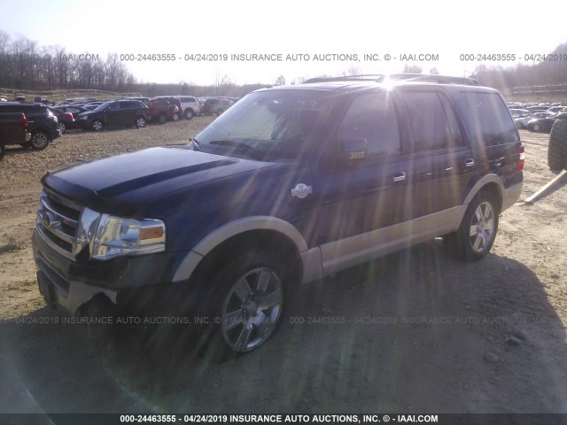 1FMFU18559EA64423 - 2009 FORD EXPEDITION EDDIE BAUER BLUE photo 2