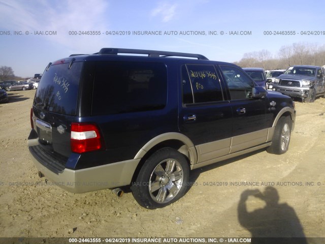 1FMFU18559EA64423 - 2009 FORD EXPEDITION EDDIE BAUER BLUE photo 4