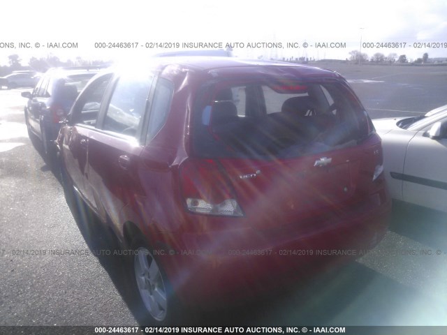 KL1TD66608B047214 - 2008 CHEVROLET AVEO LS RED photo 3