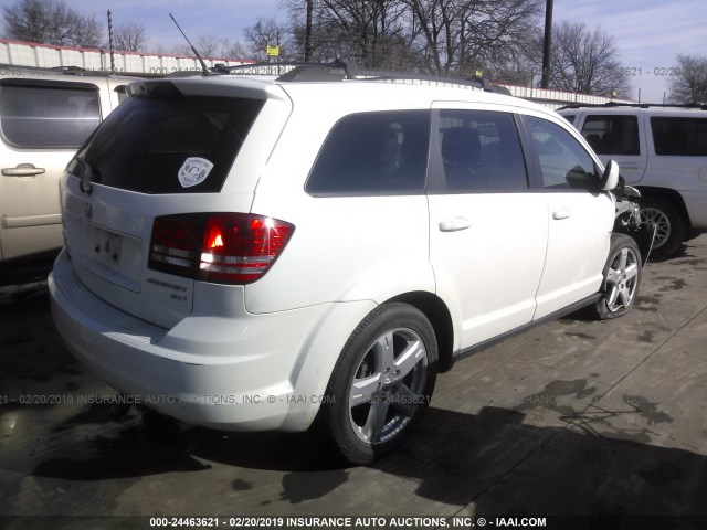 3D4PH5FV4AT125629 - 2010 DODGE JOURNEY SXT WHITE photo 4