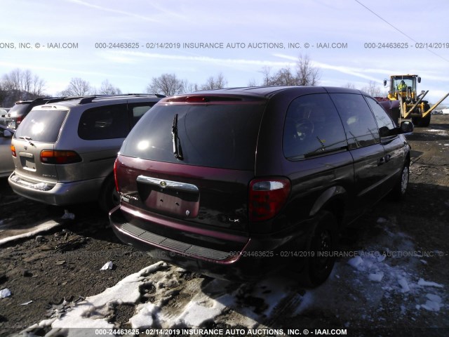 2C4GP44LX3R106536 - 2003 CHRYSLER TOWN & COUNTRY LX MAROON photo 4