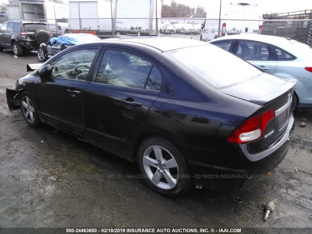 2HGFA16649H526375 - 2009 HONDA CIVIC BLACK photo 3