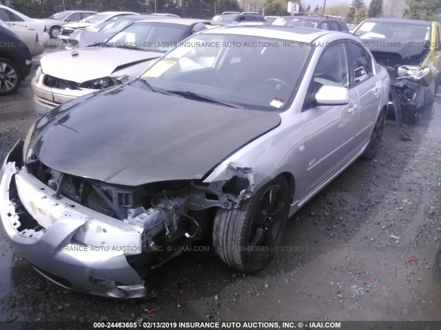 JM1BK324X61458992 - 2006 MAZDA 3 S SILVER photo 2