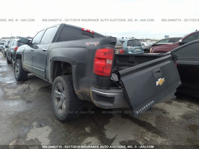 3GCUKSECXEG413444 - 2014 CHEVROLET SILVERADO K1500 LTZ BLACK photo 3