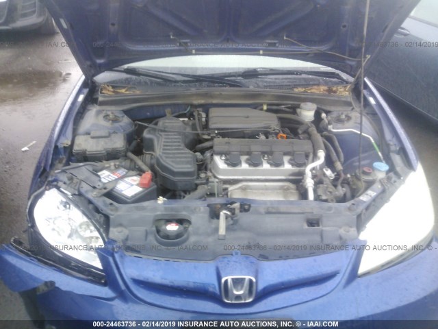2HGES16394H634708 - 2004 HONDA CIVIC DX VP BLUE photo 10