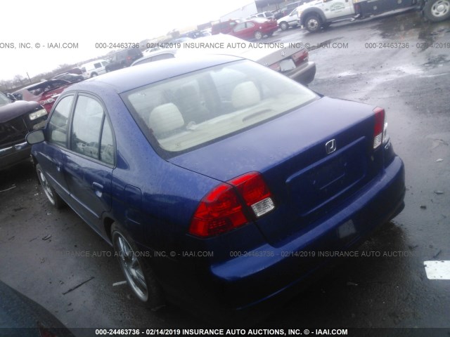2HGES16394H634708 - 2004 HONDA CIVIC DX VP BLUE photo 3
