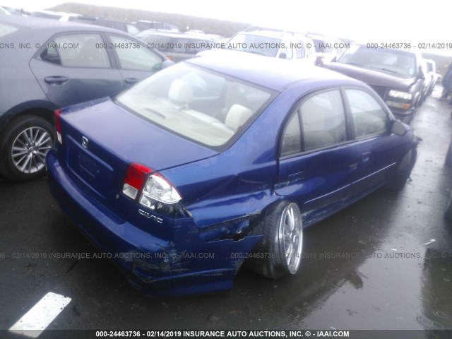 2HGES16394H634708 - 2004 HONDA CIVIC DX VP BLUE photo 4