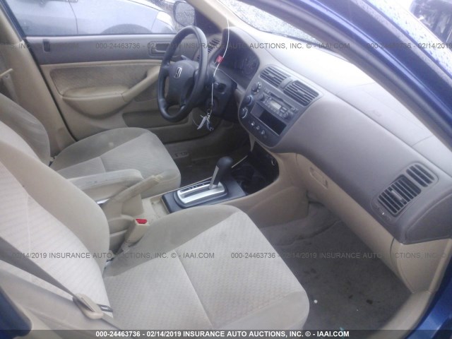 2HGES16394H634708 - 2004 HONDA CIVIC DX VP BLUE photo 5