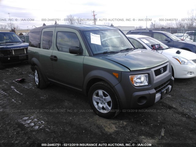 5J6YH28684L034458 - 2004 HONDA ELEMENT EX GREEN photo 1