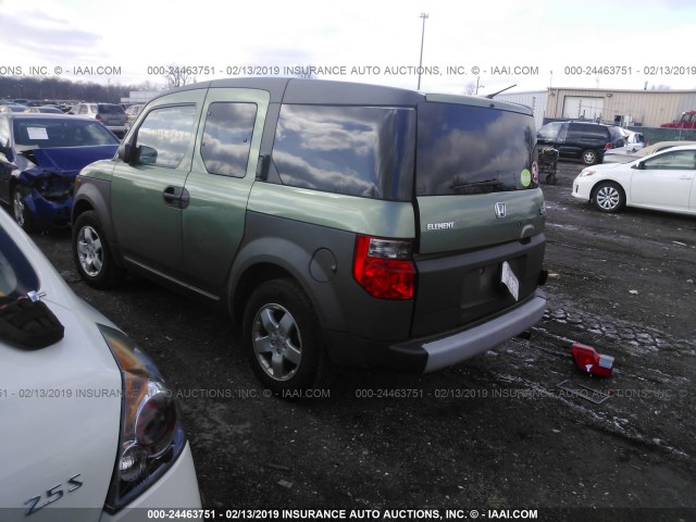 5J6YH28684L034458 - 2004 HONDA ELEMENT EX GREEN photo 3